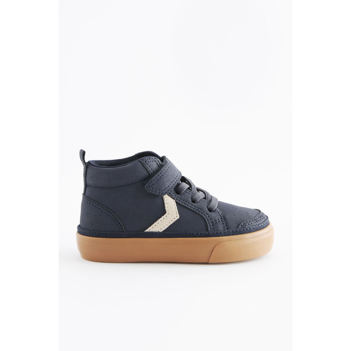Bottines à chevrons avec scratch et lacets bleu marine, NEXT
