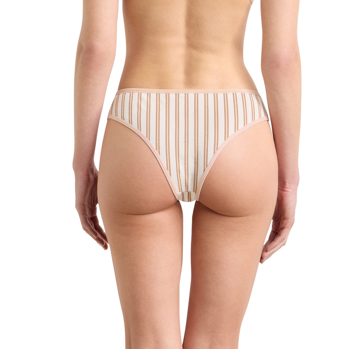 Tanga à rayures Dim x Inès de la Fressange beige, DIM