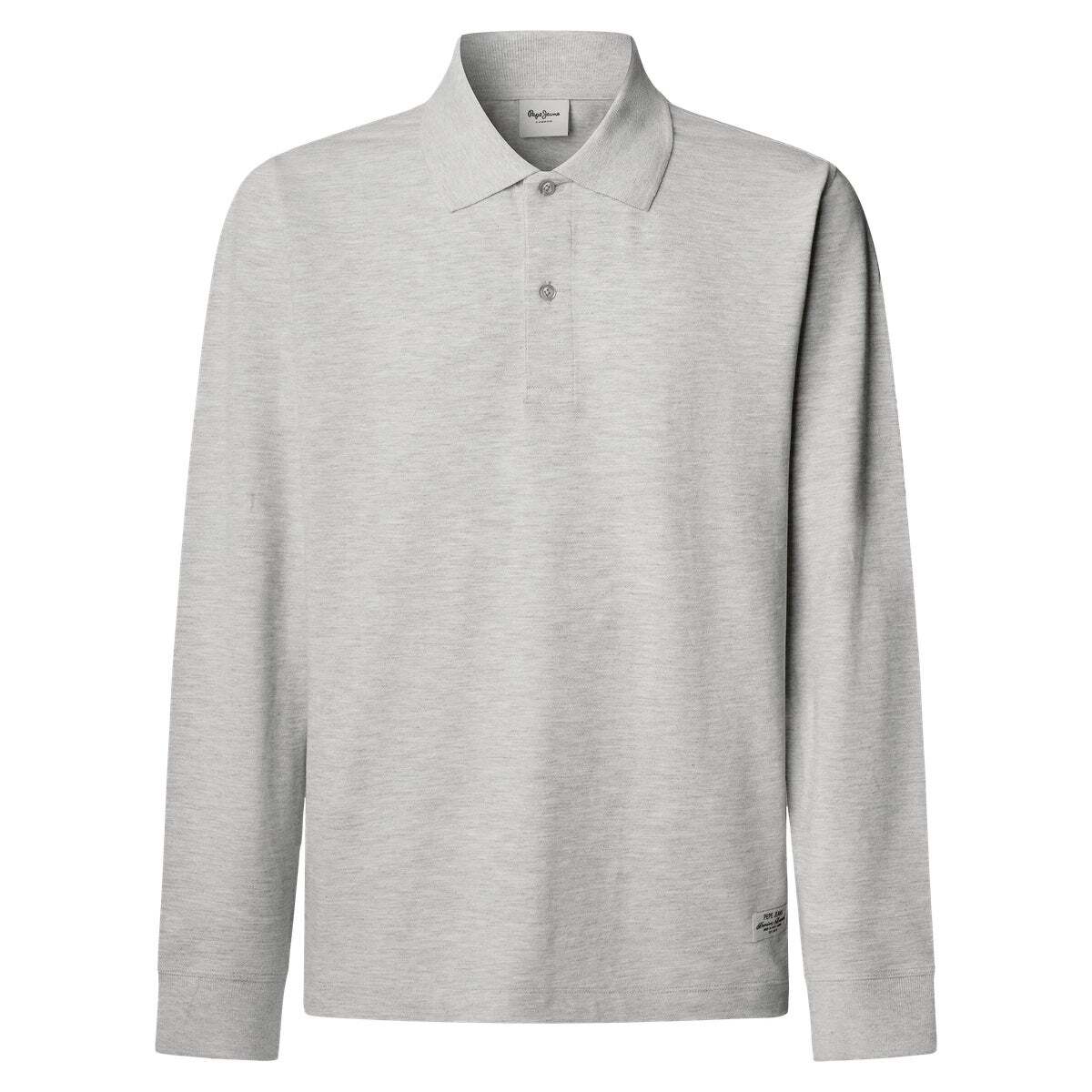 Polo À Manches Longues En Piqué Coupe Regular gris clair chine, PEPE JEANS
