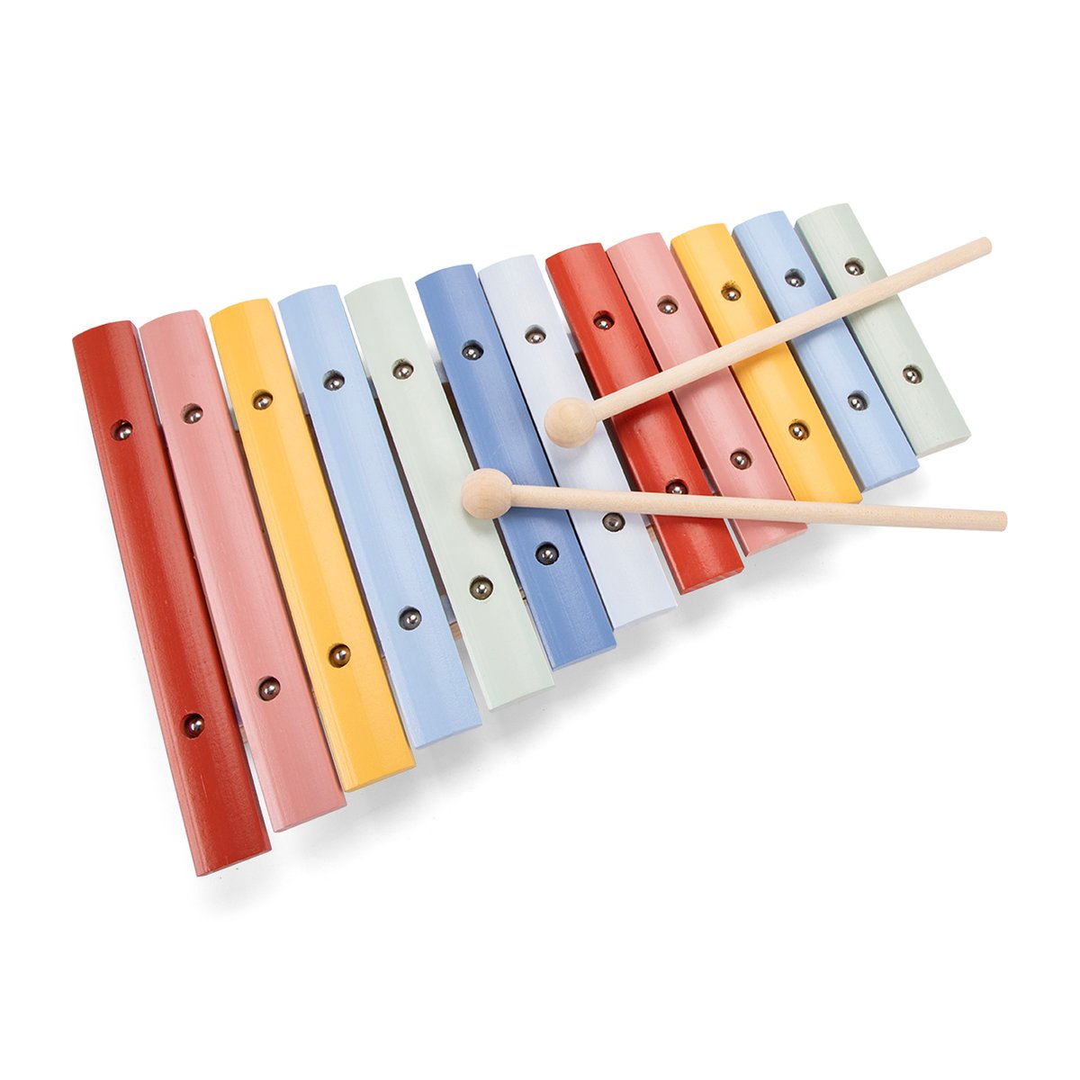 Xylophone en bois 12 tons multicolore, NEW CLASSIC TOYS