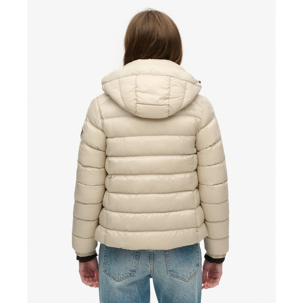 Doudoune à capuche Fuji beige pélican, SUPERDRY