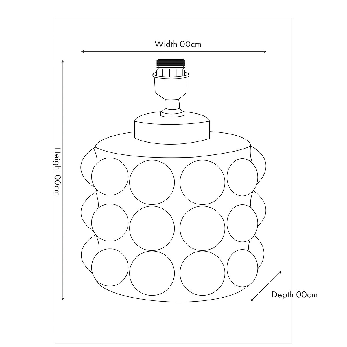 Schoal Large Bobble Ceramic Table Lamp Base white, ÉDITÉ