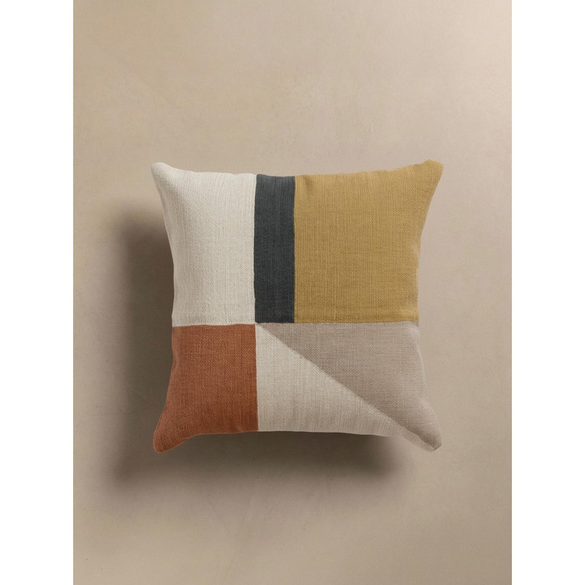 Coussin 100% Coton Géométrique -HEBE multicolore, KENAY