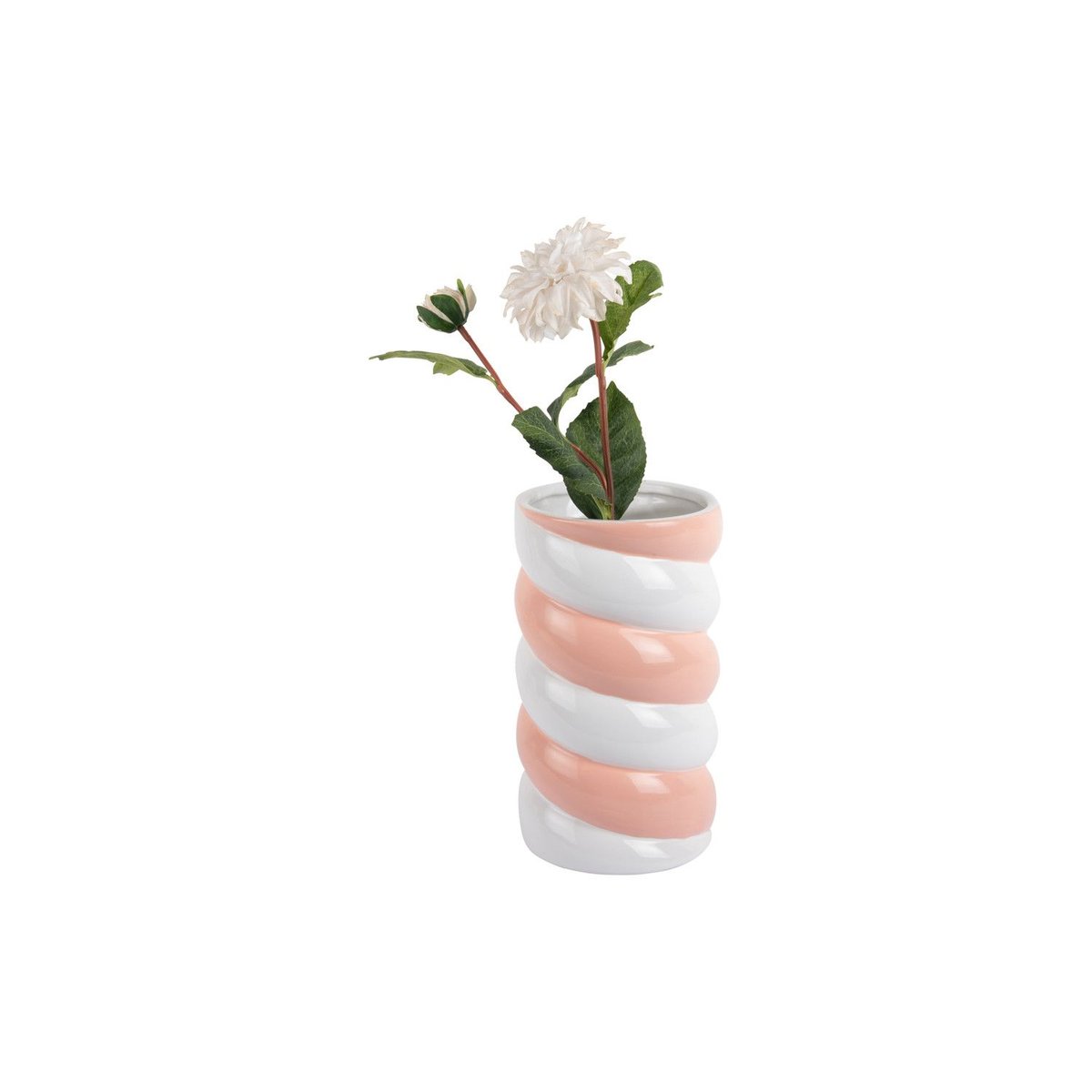 Vase décoratif en céramique design effet marshmallow CUSHIA rose, PRESENT TIME