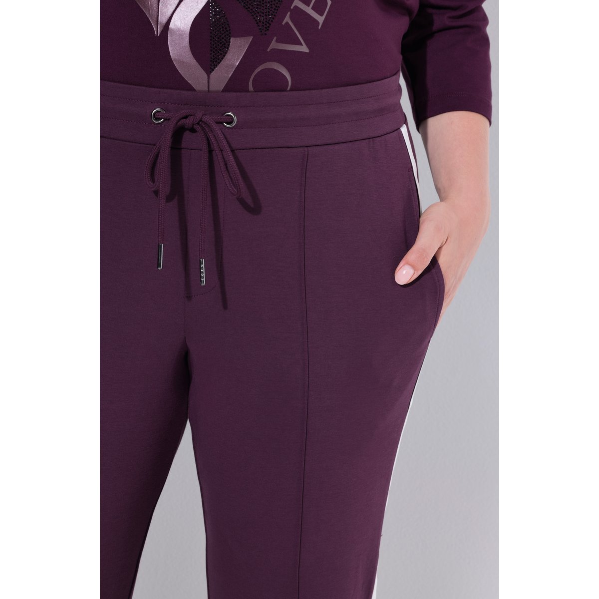 Pantalon point de Rome prune foncé, ULLA POPKEN
