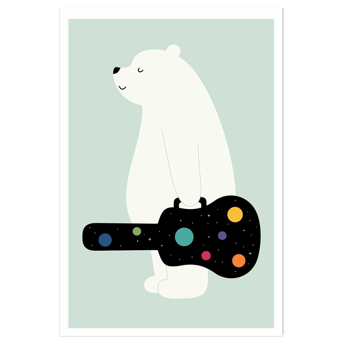 Affiche enfant guitar in hand affiche seule, HEXOA