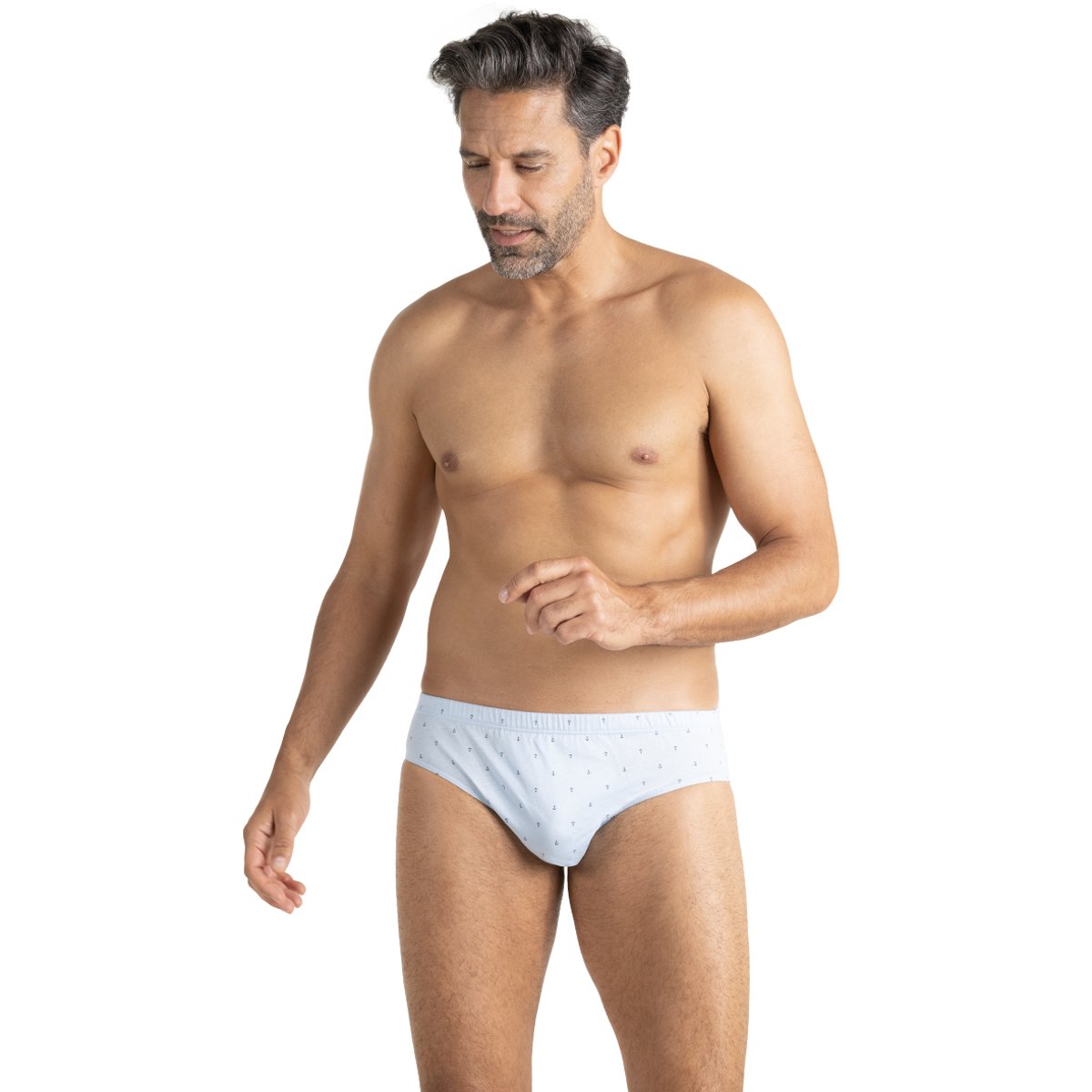 Slip taille basse MOTIF bleu ciel, EMINENCE
