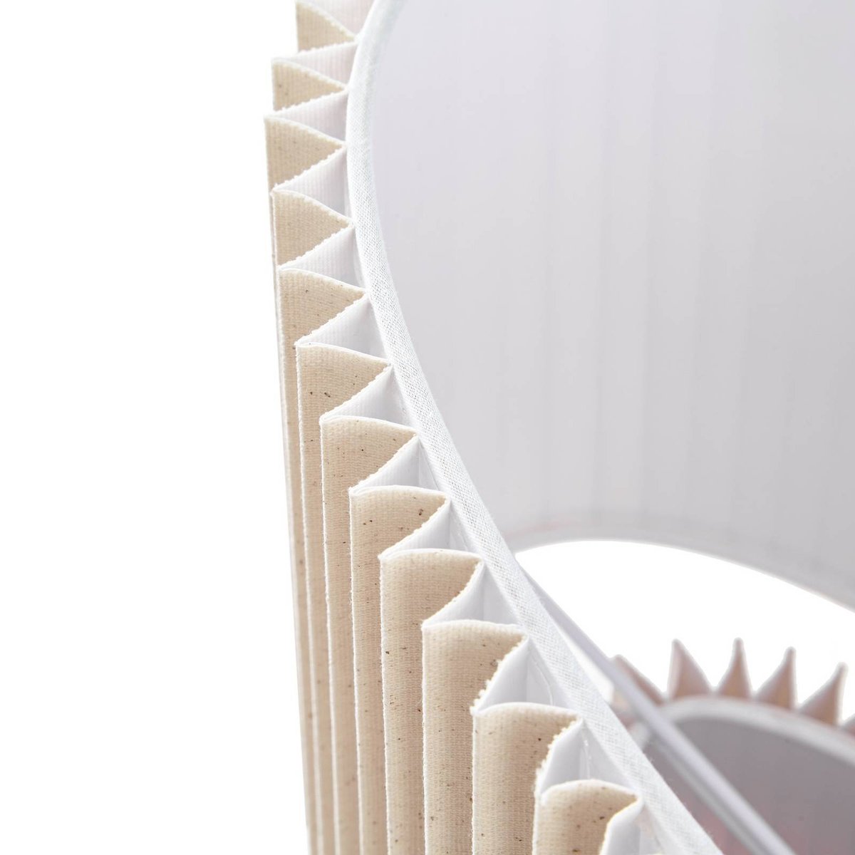 Lampe à poser en textile, Tazia blanc crème, LINDBY
