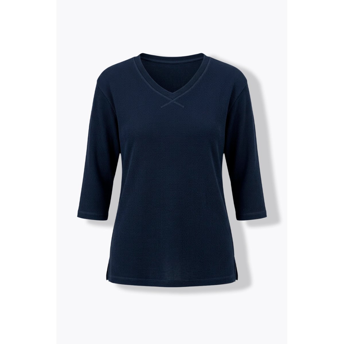 Sweat-shirt en piqué de coton bio marine, ULLA POPKEN