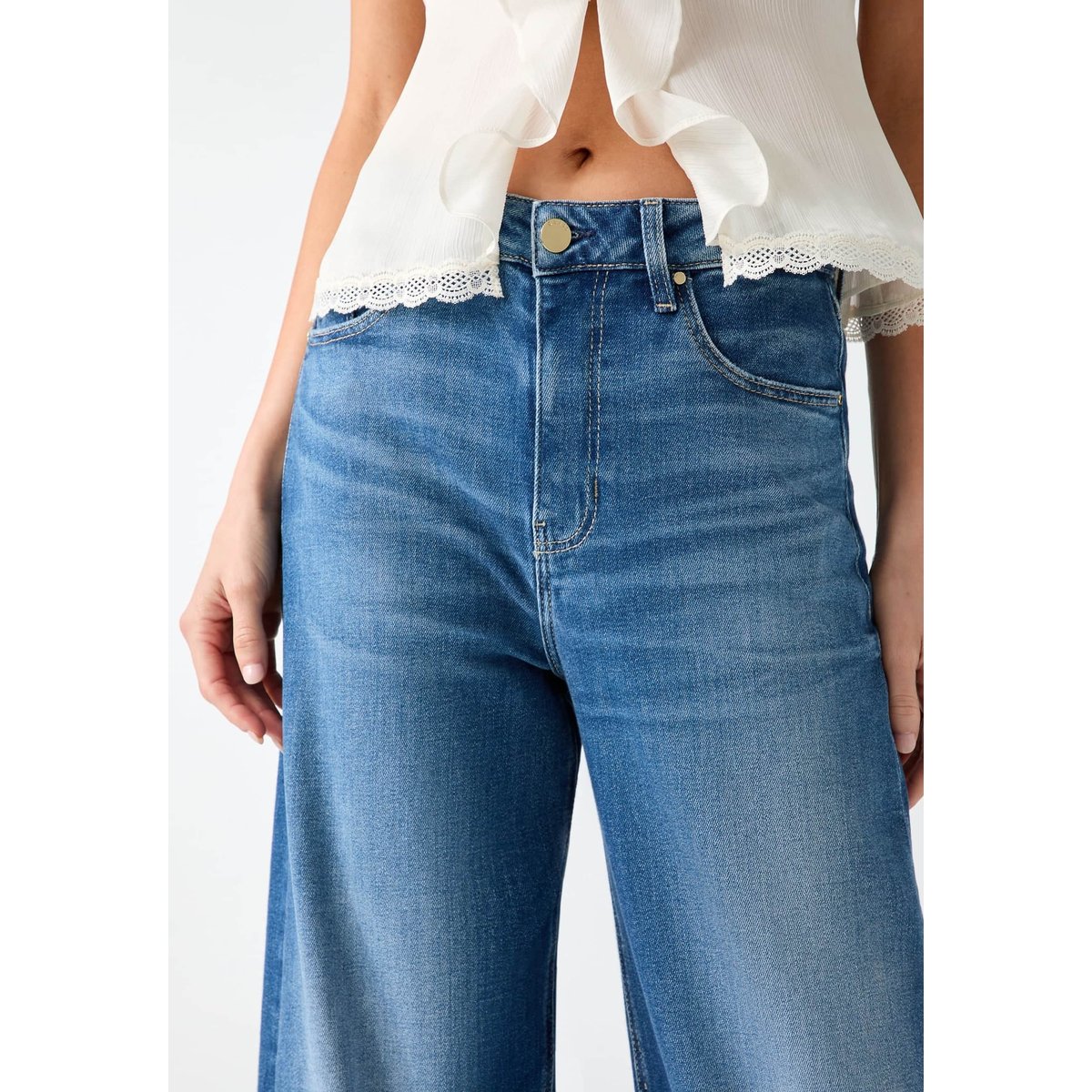 Jean Bellagio Wide-Leg bleu, GUESS