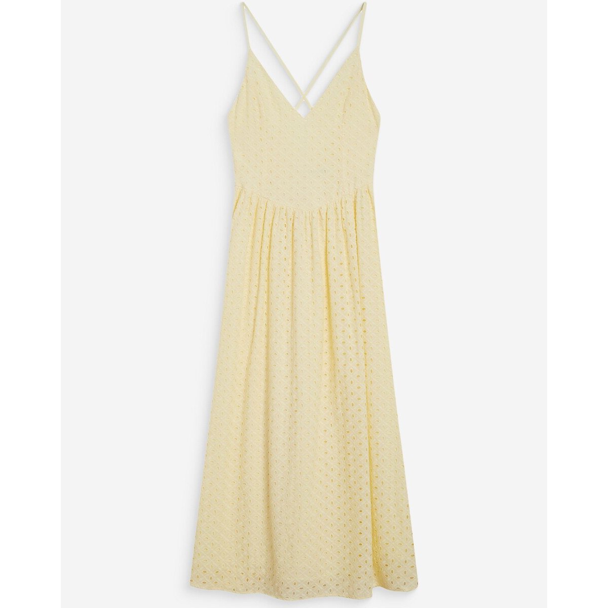 Robe longue brodée WIMALA jaune, GRACE & MILA