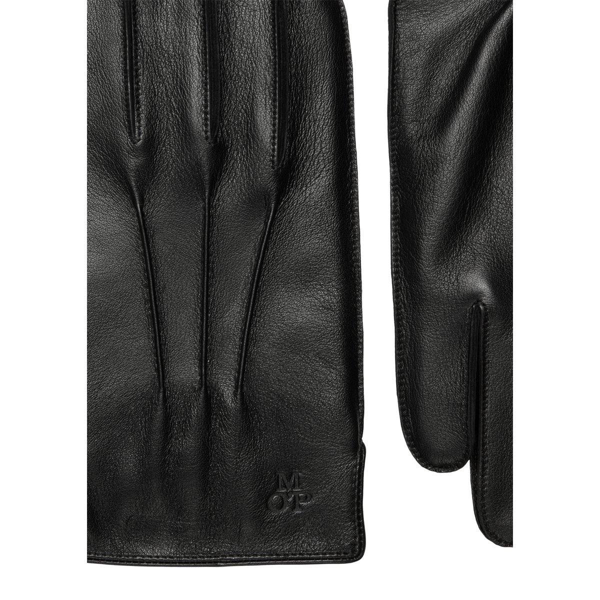 gants en cuir avec une doublure en polaire douce noir, MARC O'POLO