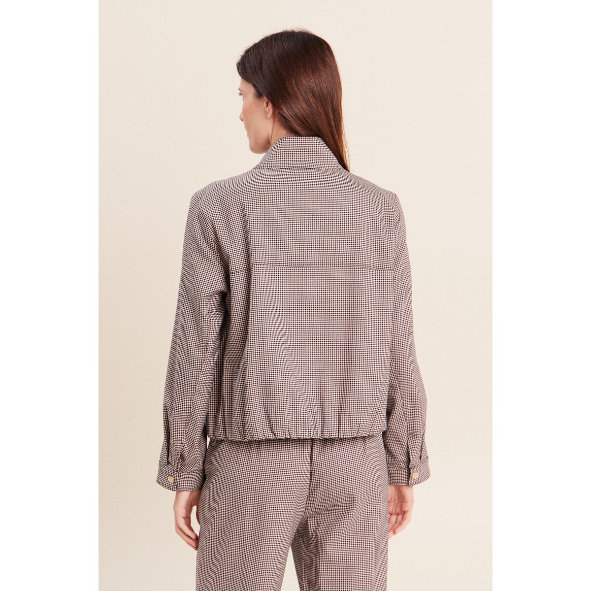 Veste col montant doublée marron, BREAL