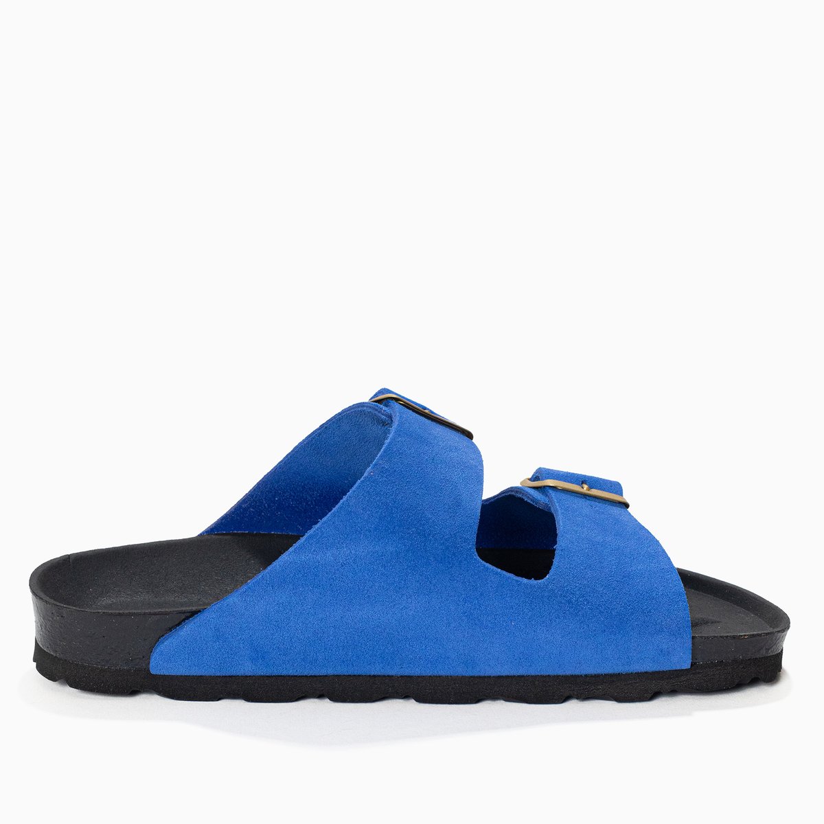 Sandales en cuir suédé ATLAS bleu, BAYTON