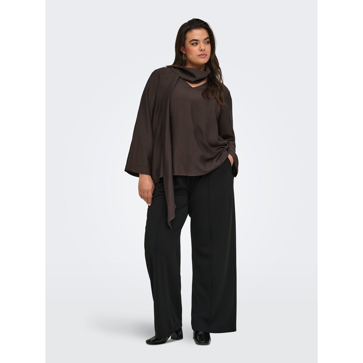 Blouse coffee bean 1, ONLY CARMAKOMA