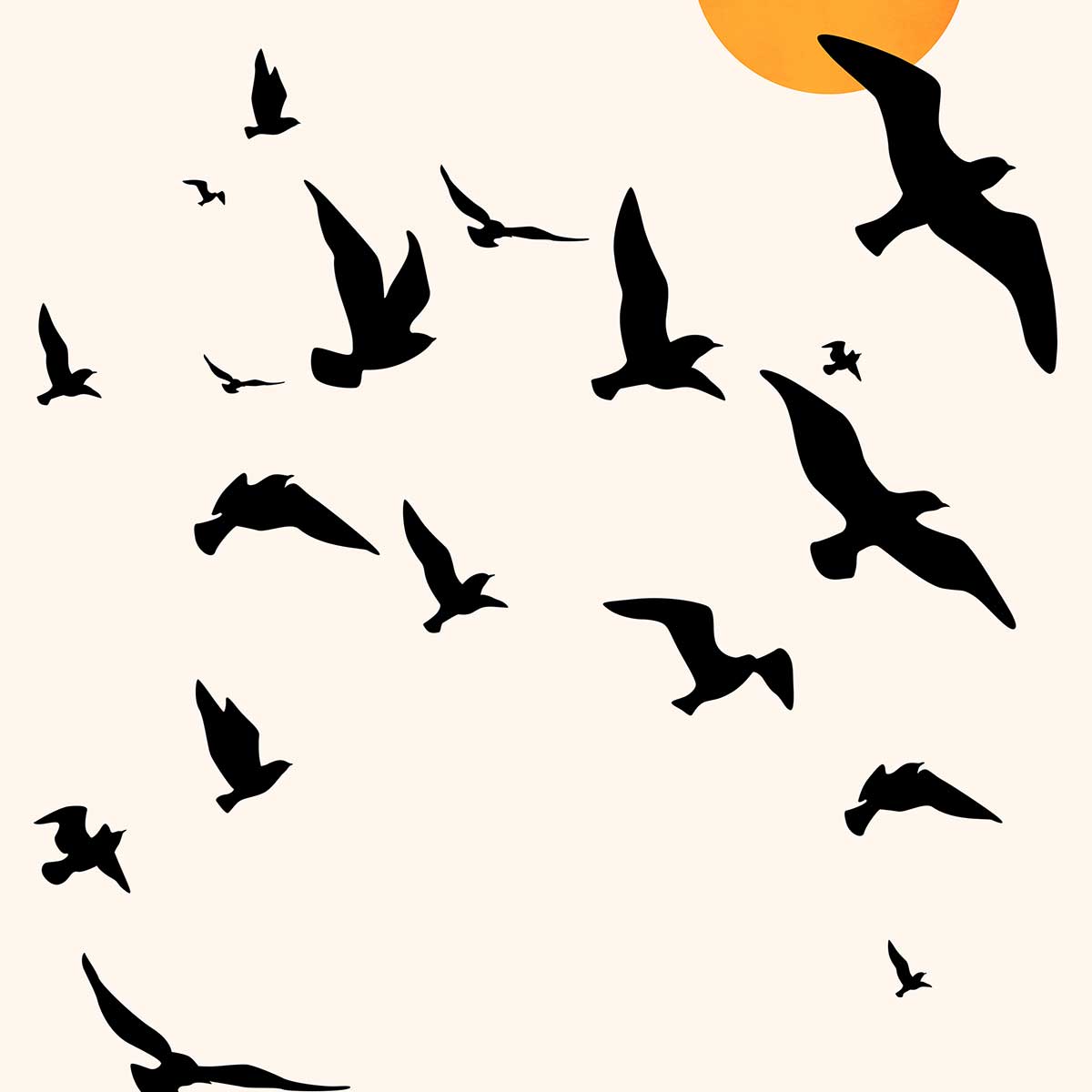 Affiche ""Envolee Up and Away"" affiche + cadre en bois - noir, HEXOA