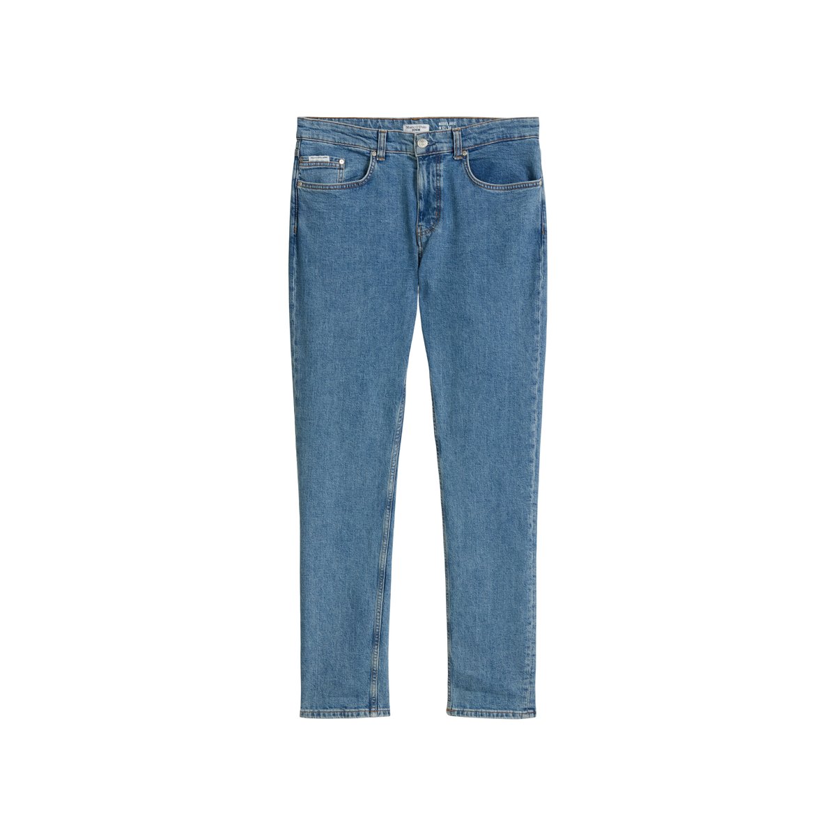 Jeans modèle Aric tapered en coton bio mélangé bleu moyen, MARC O’POLO DENIM