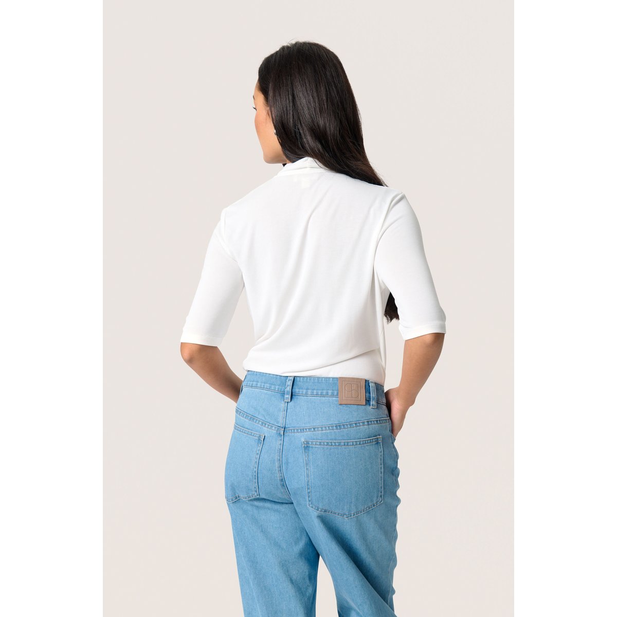 Blouse à manches longues blanc broken white, SOAKED IN LUXURY
