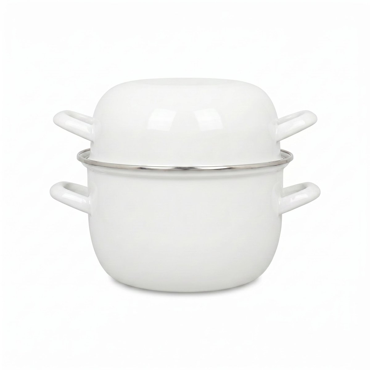 Marmite à moule 16cm en acier émaillé blanc, MENASTYL