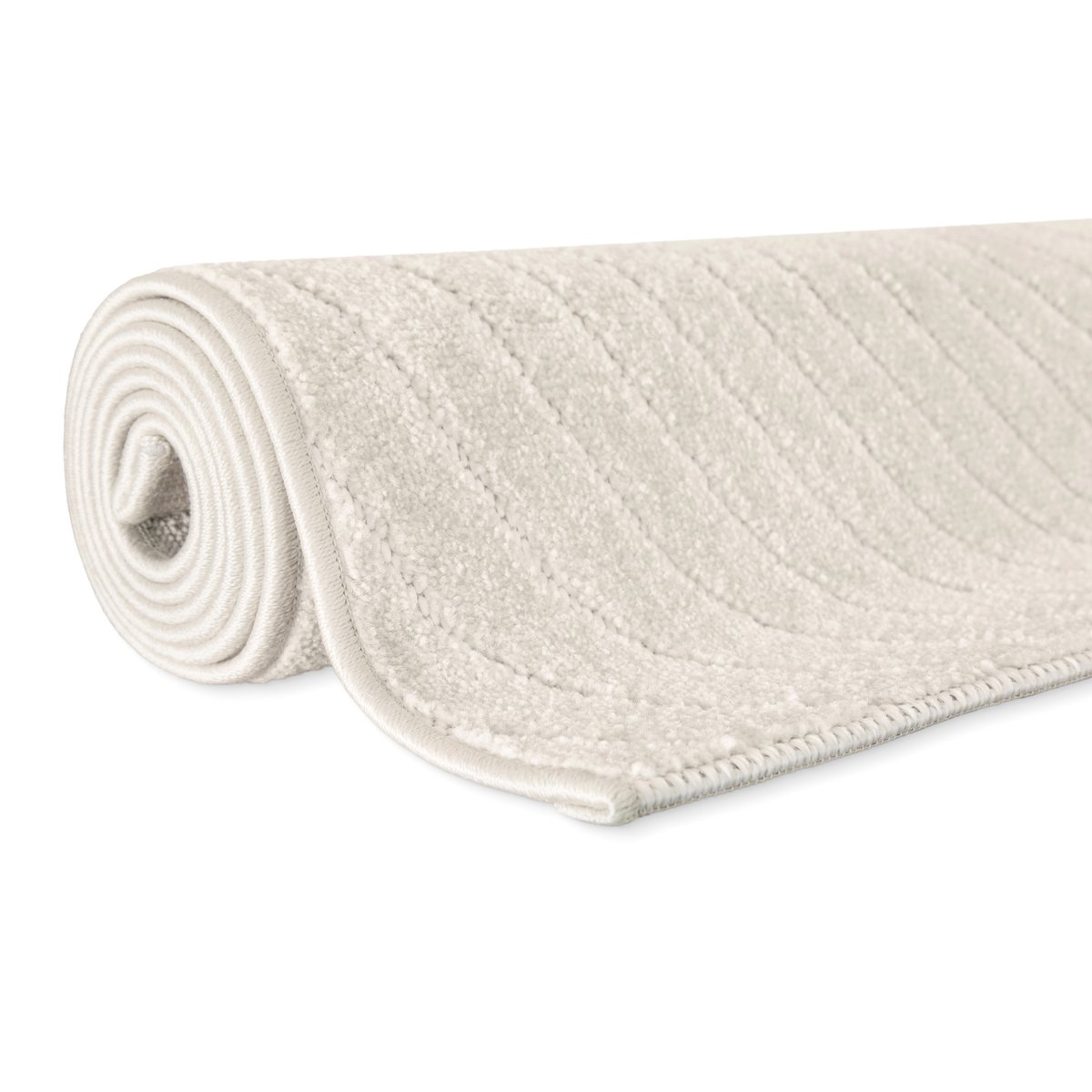 WECONhome Bacalar, tufté, tapis poils courts, motif rayures moderne, facile d'entretien, certifié OEKO-TEX® , Bacalar beige crème, WECON HOME