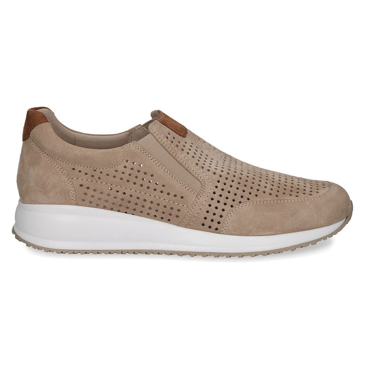 Slipper en cuir marron combiné, CAPRICE