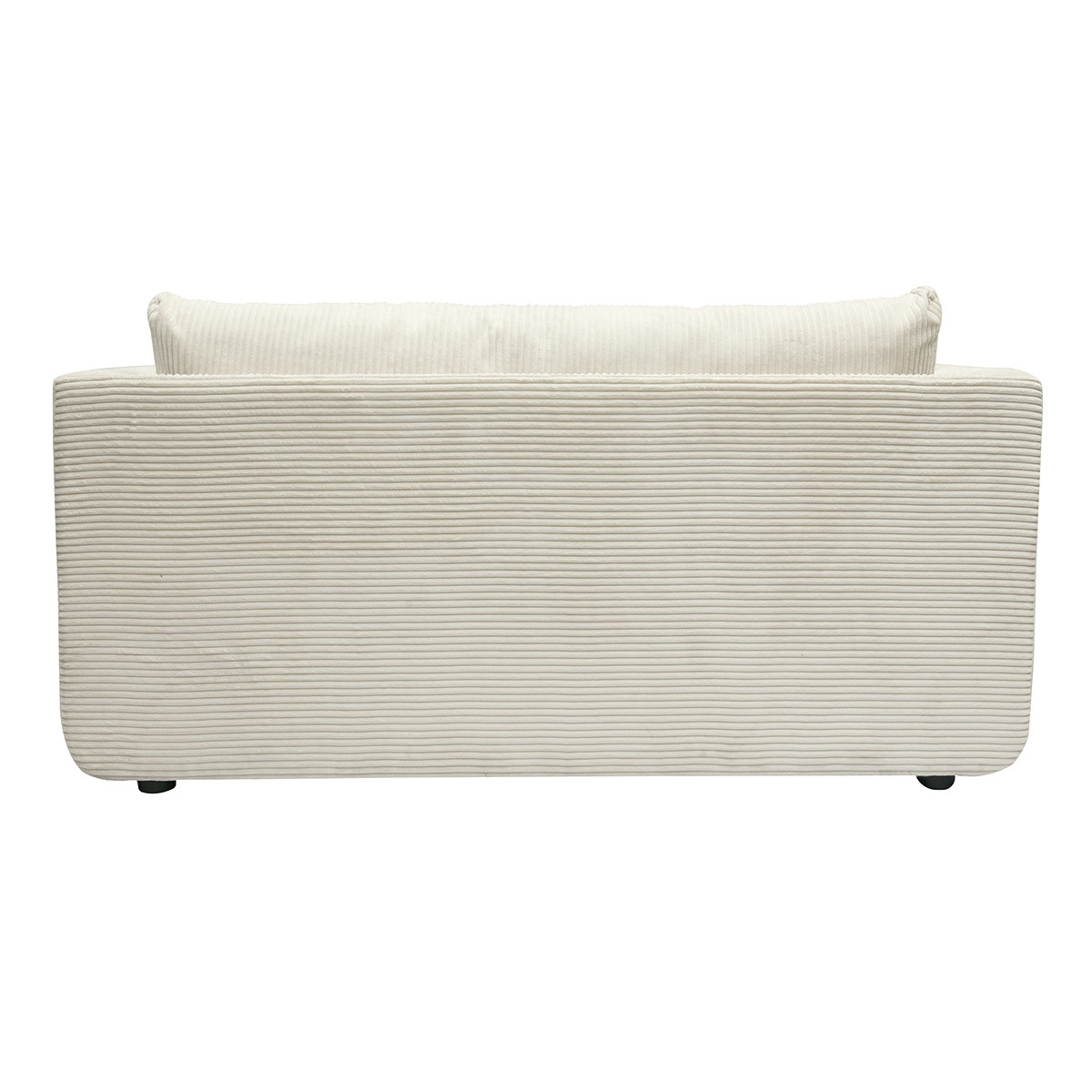 Canapé convertible 2 places en tissu velours côtelé beige LEON beige, MILIBOO