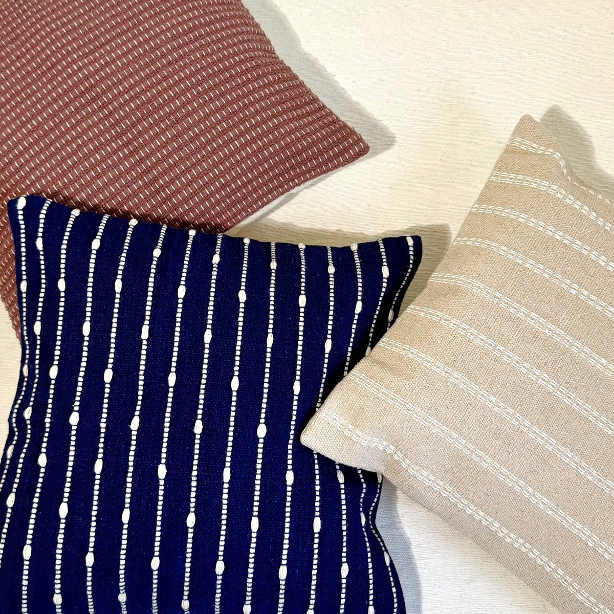 Housse de coussin Cilla bleu marine, blanc, ARCHIV