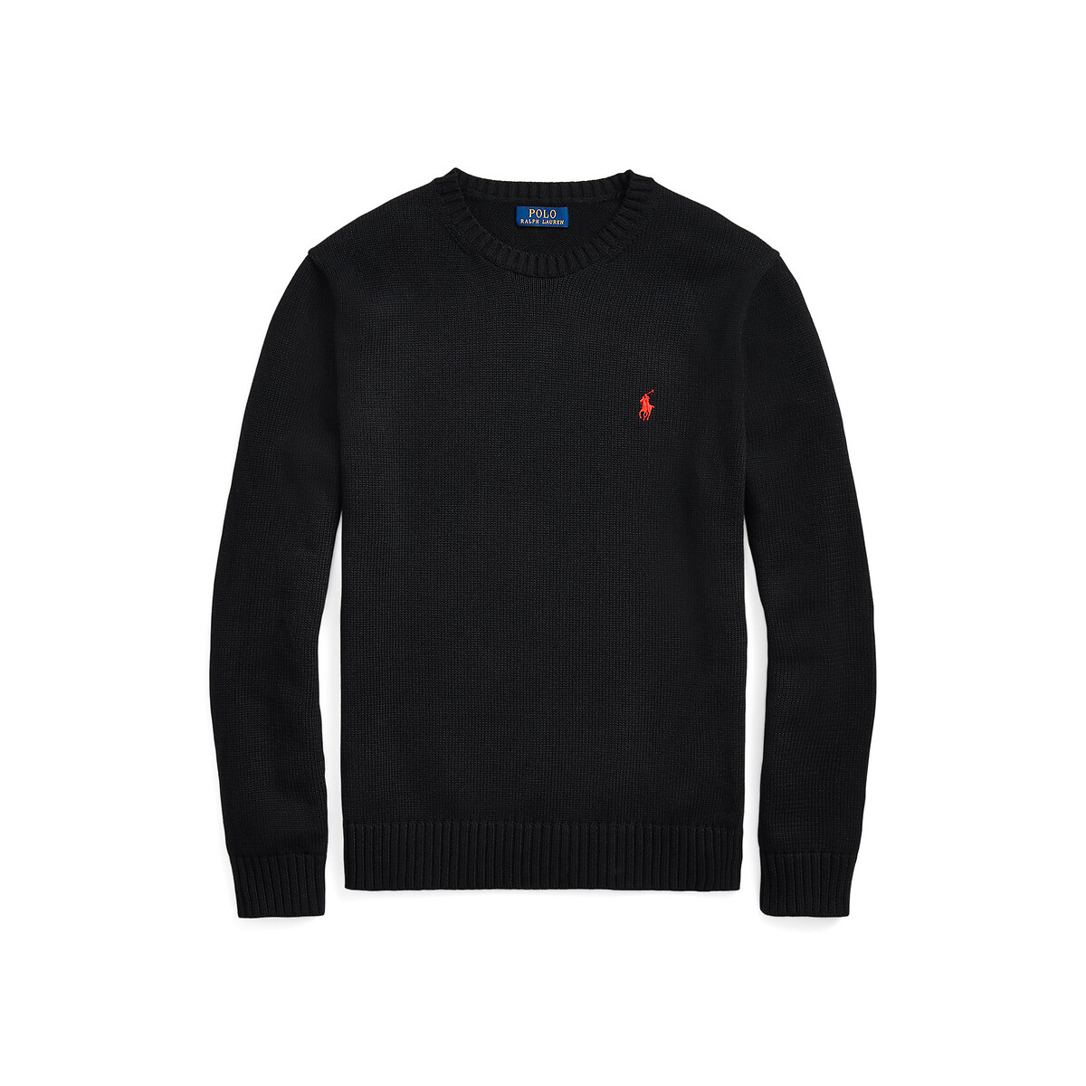 Pullover mit rundem Ausschnitt, Baumwolle schwarz, POLO RALPH LAUREN