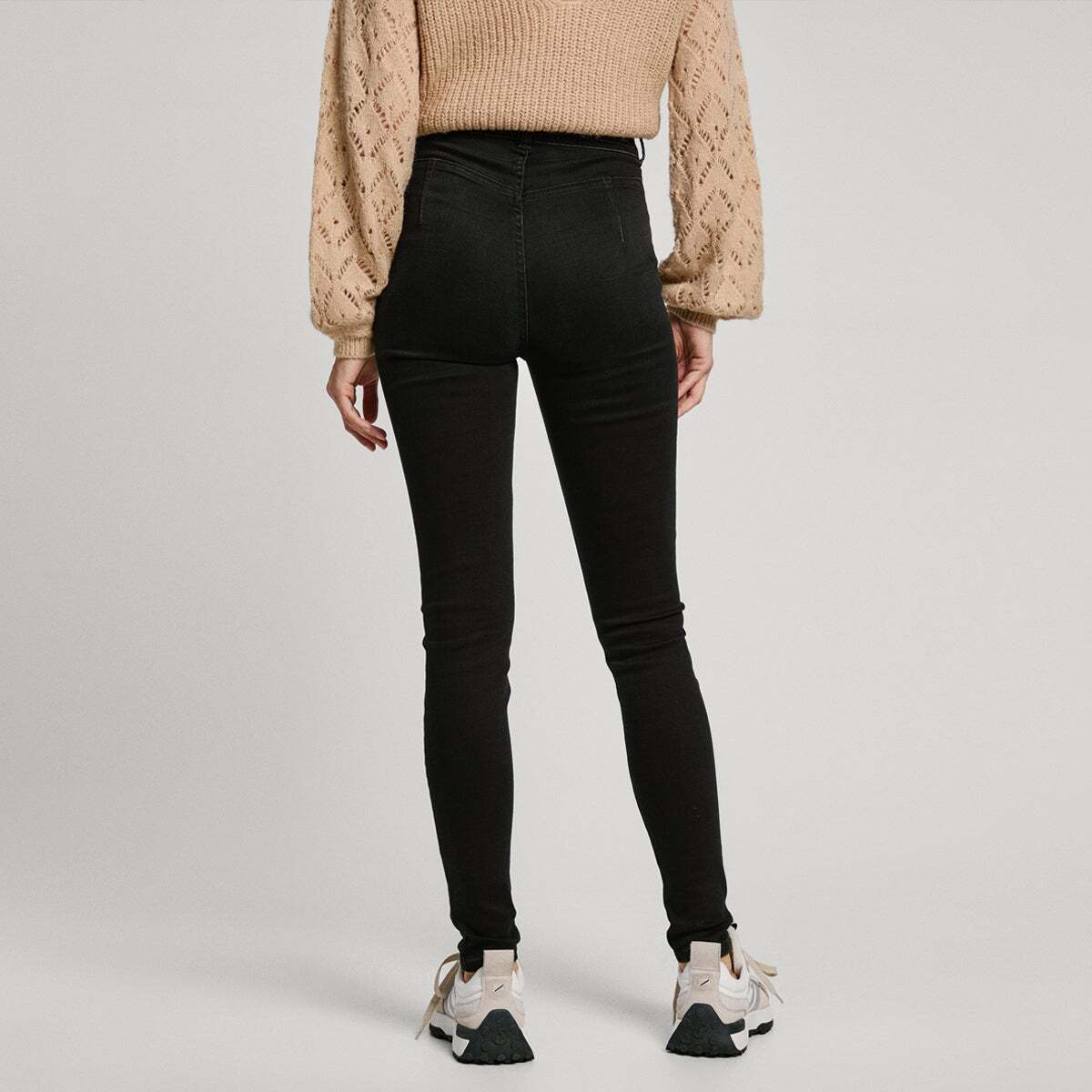 Jean Coupe Super Skinny, Taille Haute black used, PEPE JEANS
