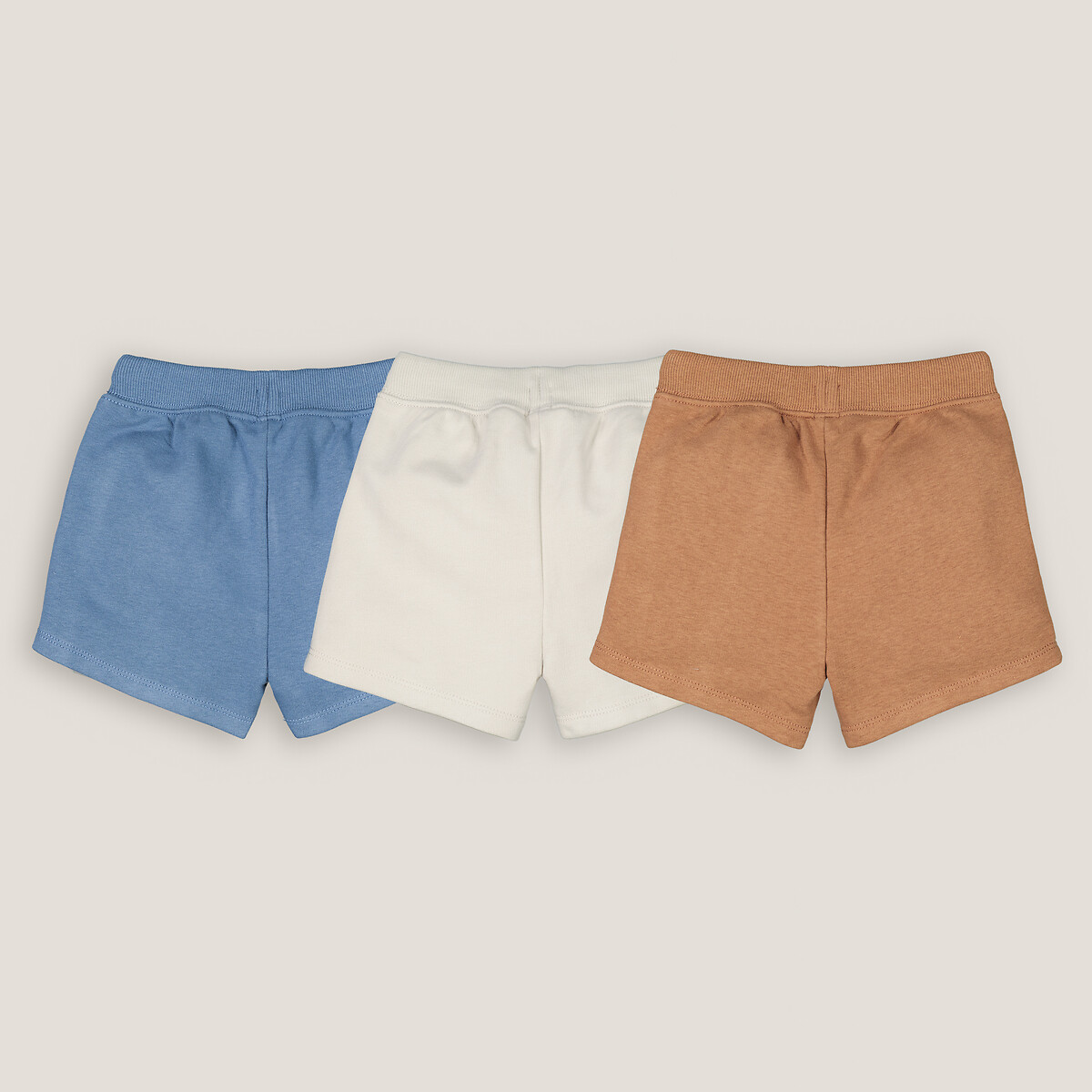 Lot de 3 shorts en molleton multicolore, LA REDOUTE COLLECTIONS