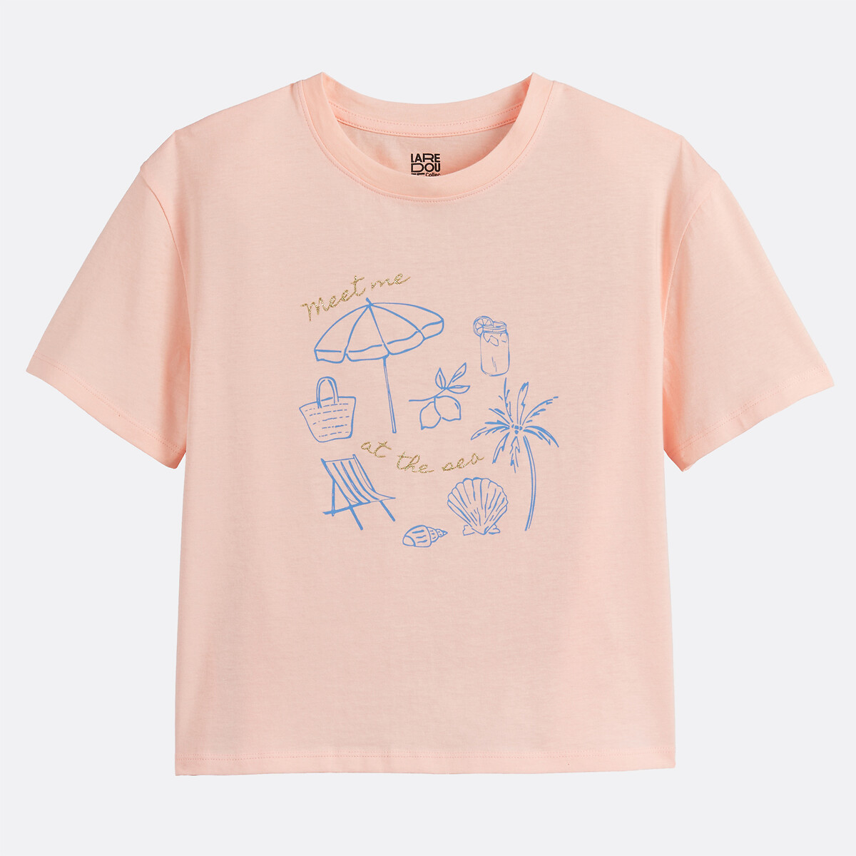 T-shirt maniche corte rosa, LA REDOUTE COLLECTIONS