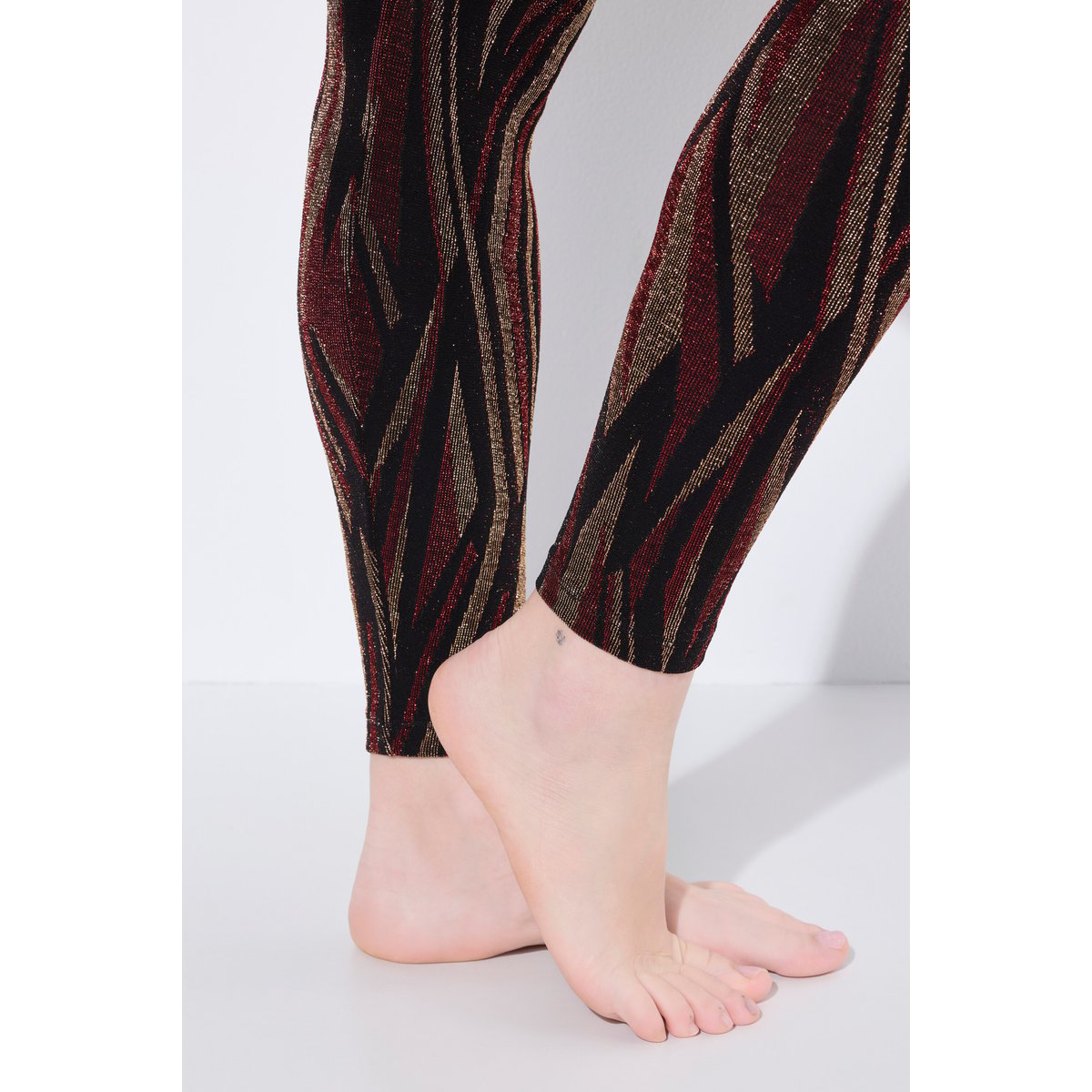 Legging-collant motif animal rouge, ULLA POPKEN
