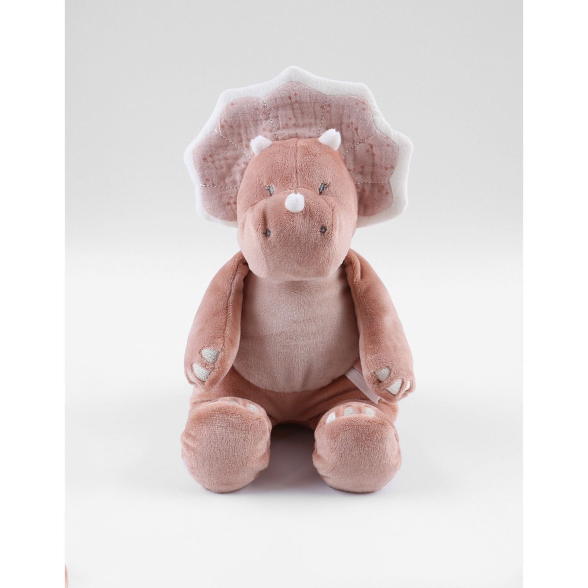 Peluche tricératops rose, écru, NOUKIE'S
