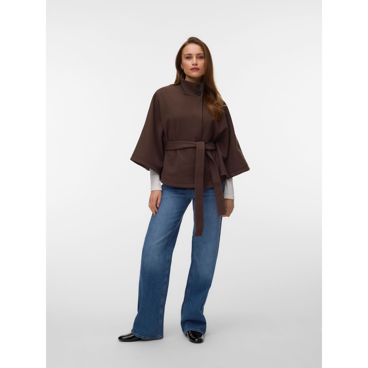 Cape chocolate brown, VERO MODA
