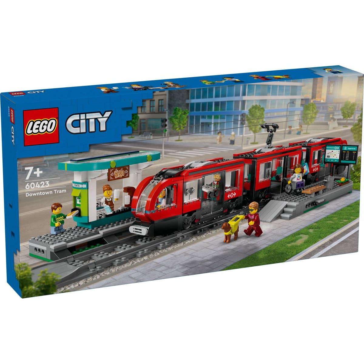 LEGO City - Tramway et Station du Centre-Ville - 60423 pour Enfants de 7 Ans et Plus multicolore, LEGO