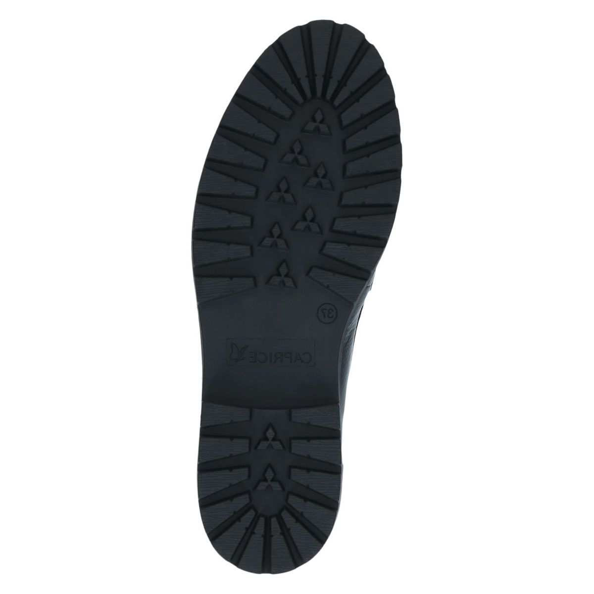 Slipper en cuir noir mat, CAPRICE