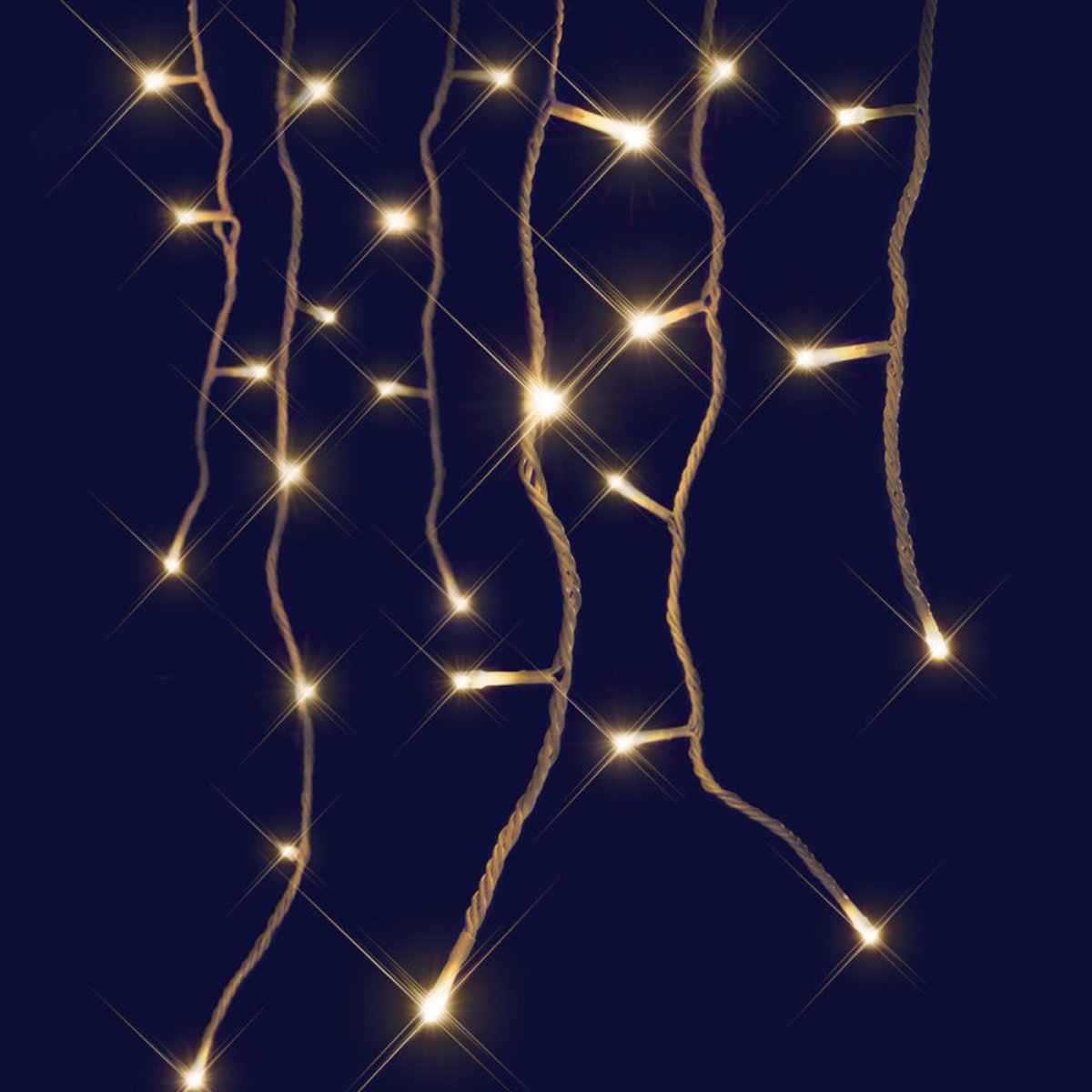 Guirlande led stalactite connectable 8m blanc chaud flash blanc, MILLUMINE