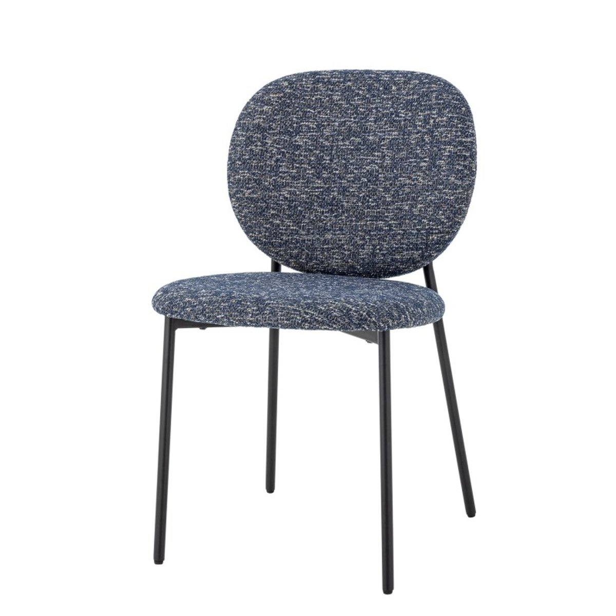 Chaise design tissu chenille Percey bleu, BLOOMINGVILLE