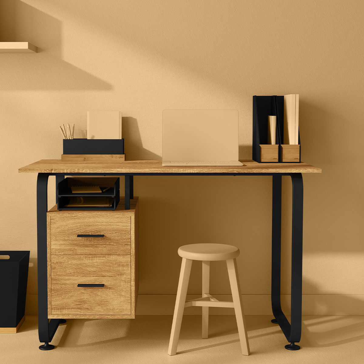 Range-revues en bambou BAVA noir, 5FIVE SIMPLY SMART