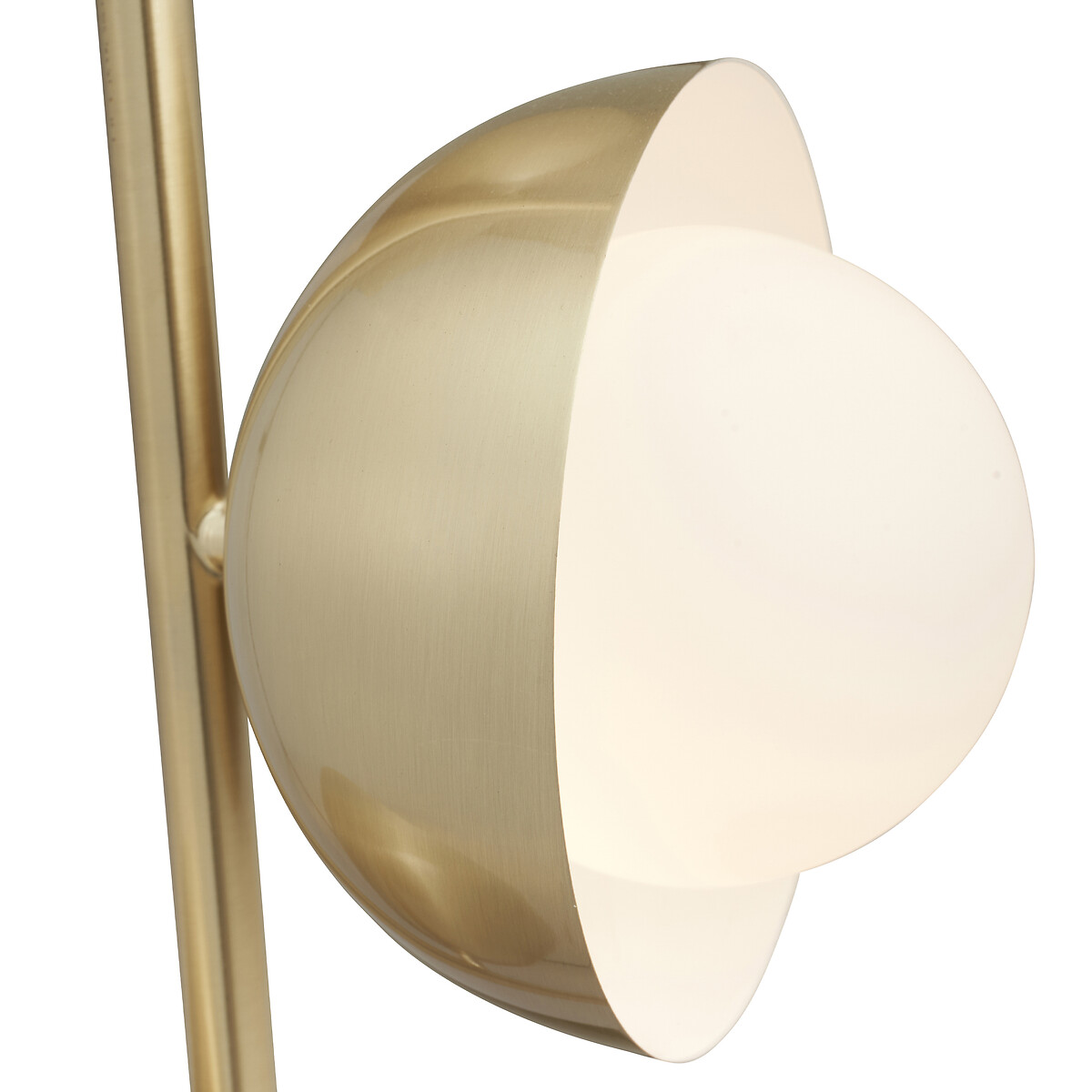 Emery 3-Light Glass Orb Dome Floor Lamp in Brushed Brass brass, SO'HOME