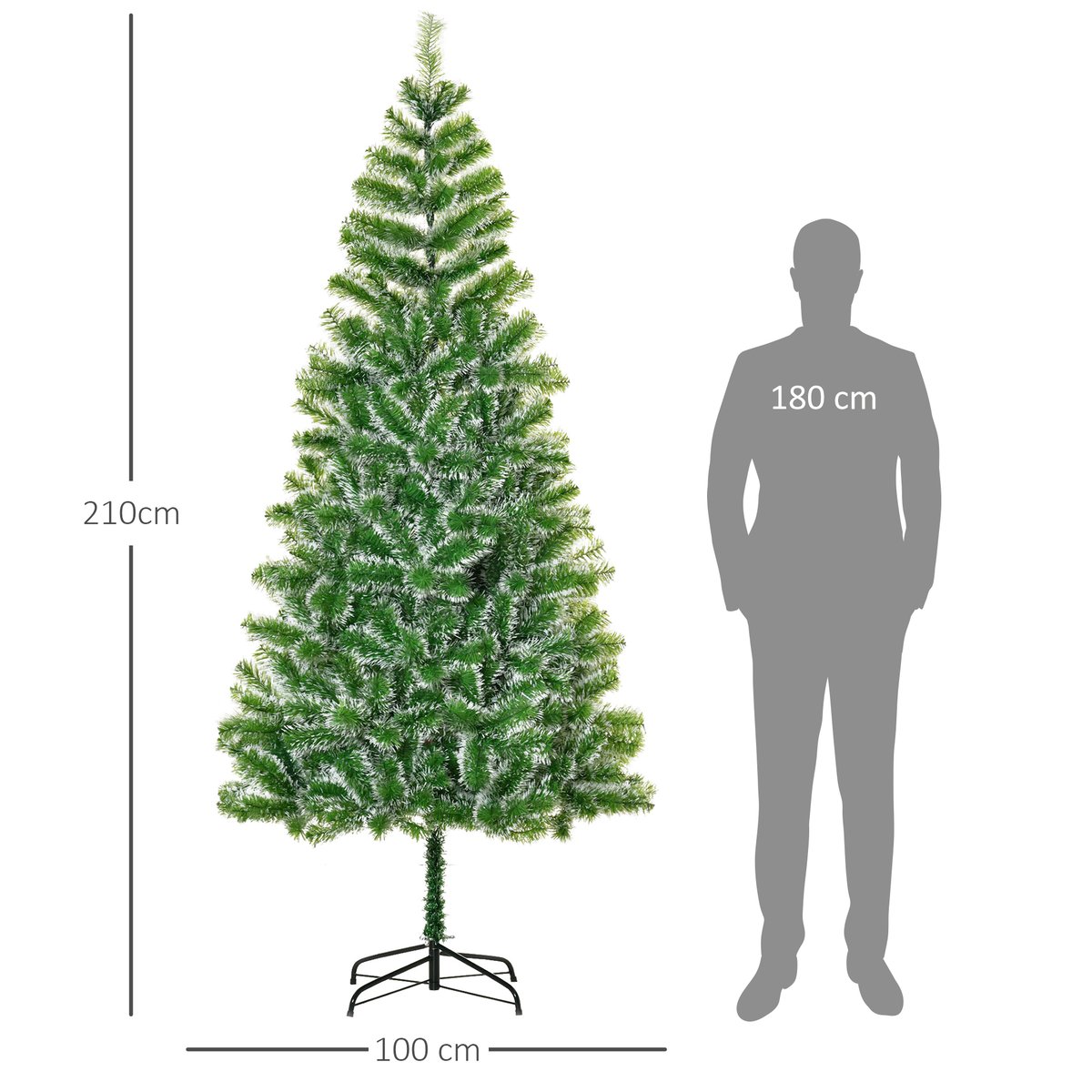 Sapin de Noël PET Vert vert, HOMCOM