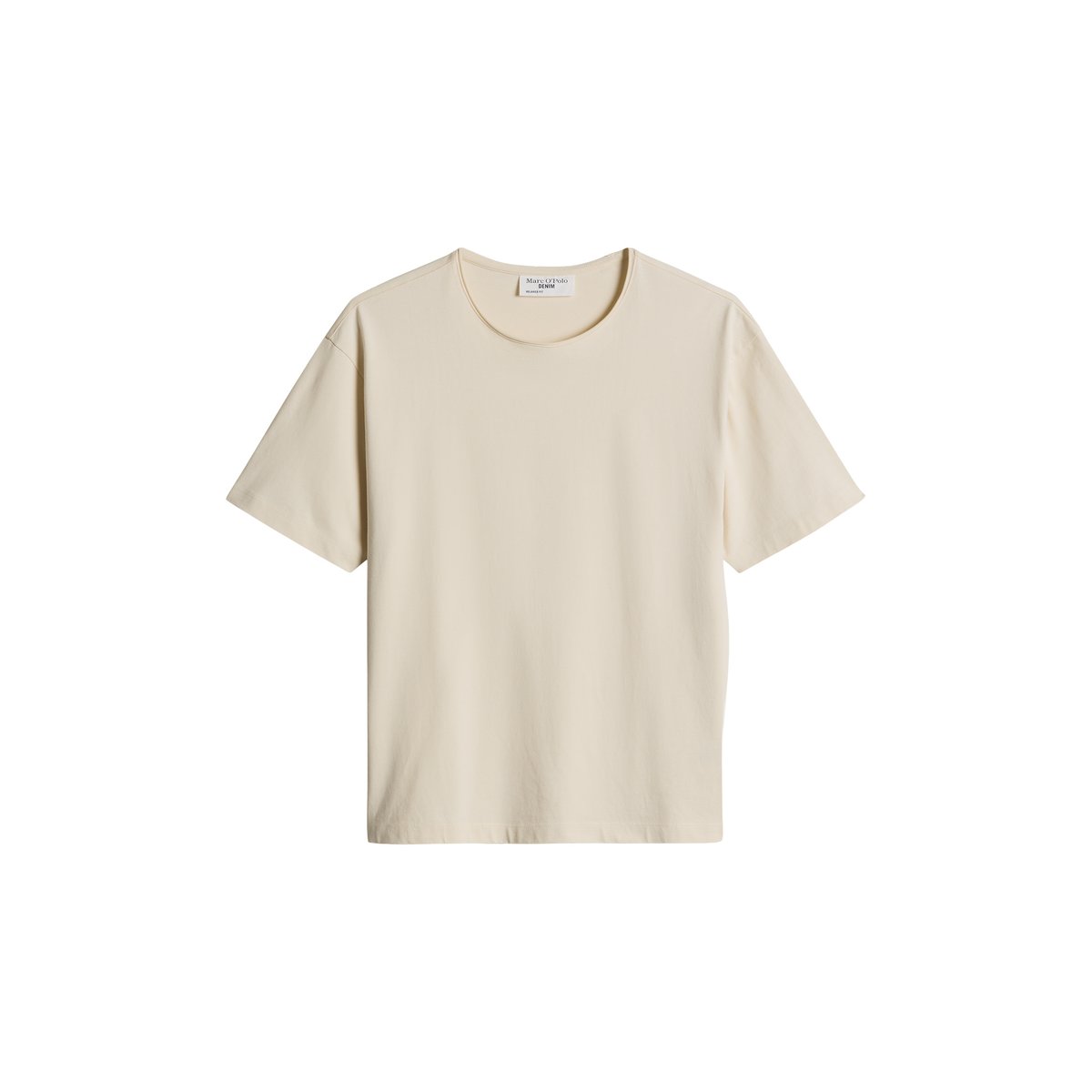 T-shirt ample avec un ourlet roulé à l'encolure blanc, MARC O’POLO DENIM