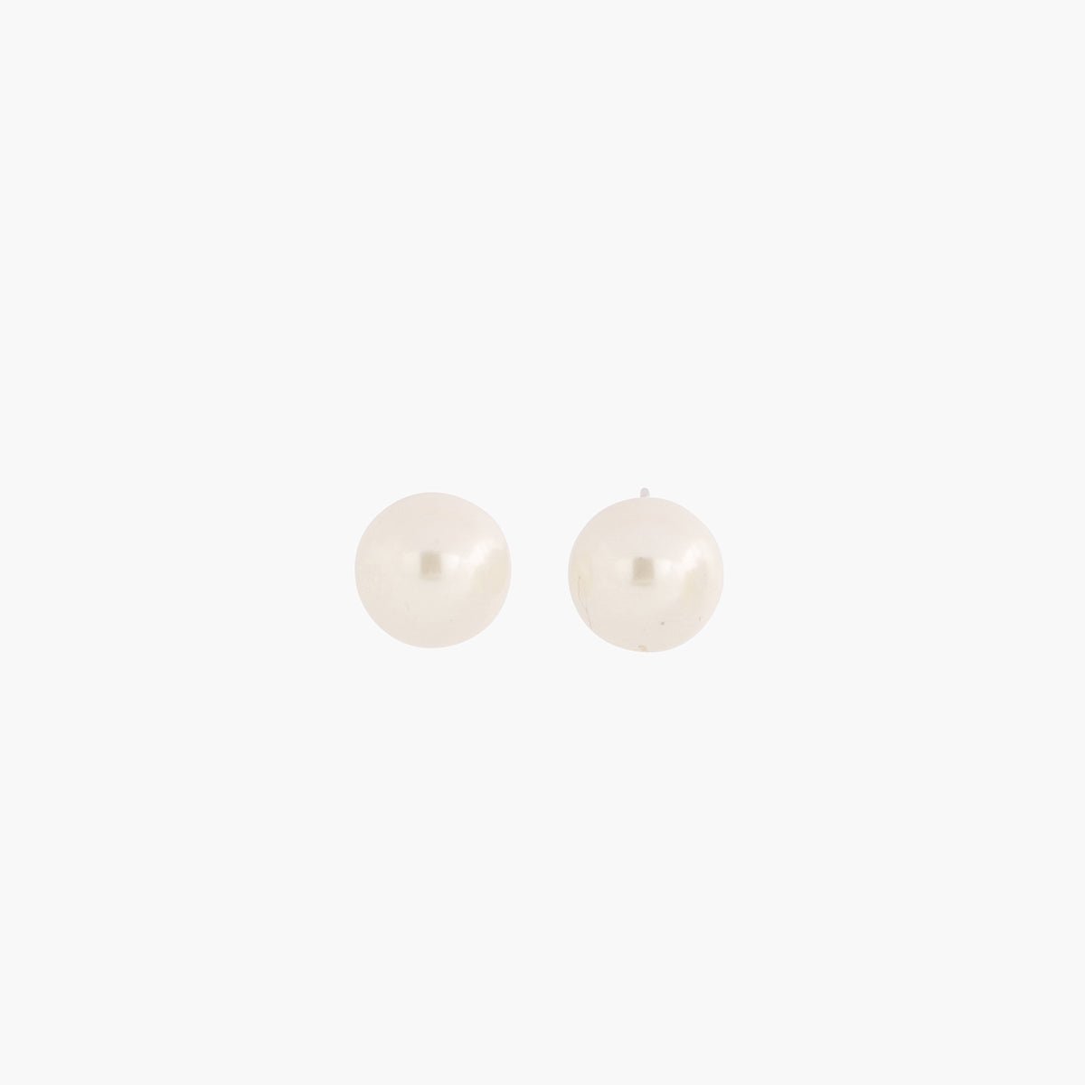 Puces d'oreilles perle 10mm blanc, BALABOOSTE