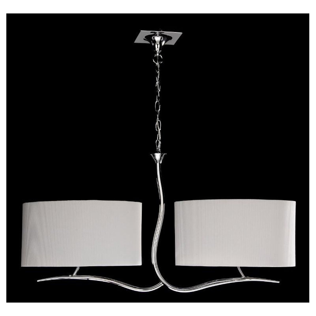 Suspension en tissu baroque, D.88 , EVE crème/chrome, MANTRA