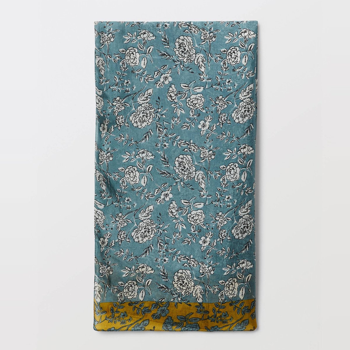 Foulard imprimé en soie sage, MONOPRIX