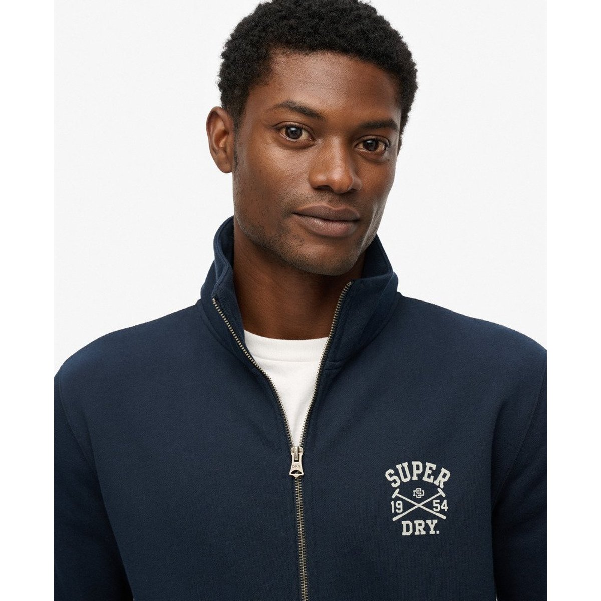 Veste de Survêtement Athletic Club bleu marine nautique, SUPERDRY