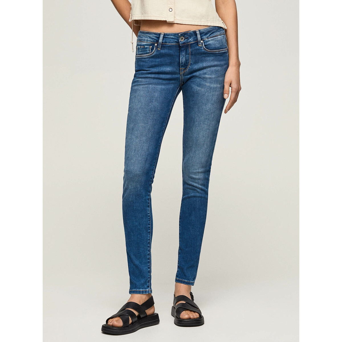 Jean skinny taille basse SOHO medium blue, PEPE JEANS