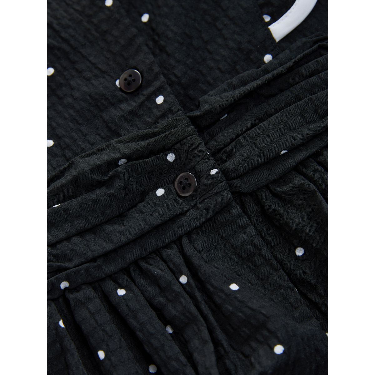Robe grandes occasions avec manches à volants noir à pois, NEXT