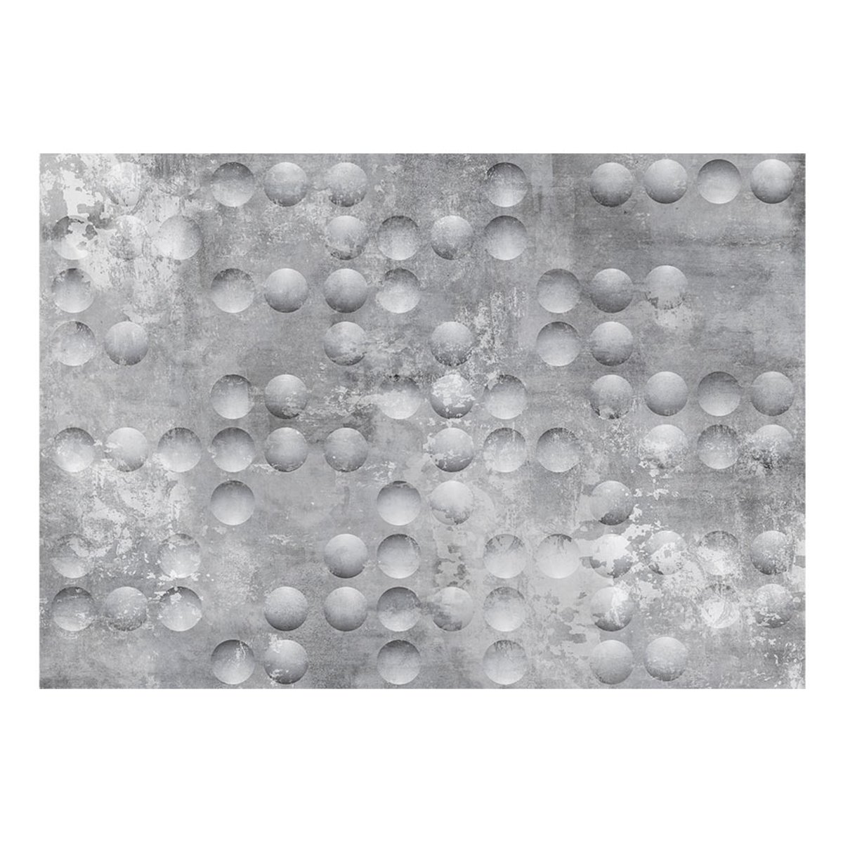 Papier peint intissé panoramique Abstractions Dancing bubbles gris / argent, EDEN
