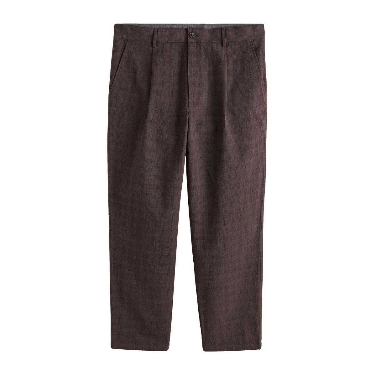 Pantalon de costume décontracté en coton marron, NEXT